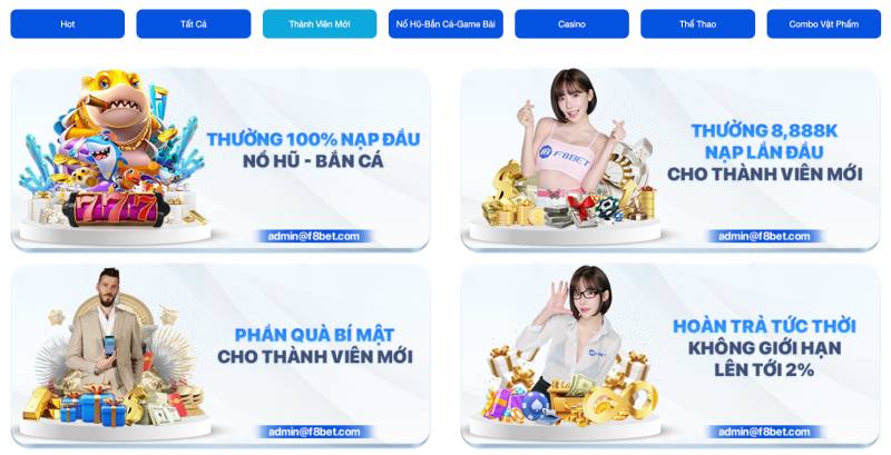 Khuyến Mãi F8BET - Cơ Hội Nhận Thưởng Hấp Dẫn 2 Khuyen Mai Danh Cho Nguoi Moi f8bet