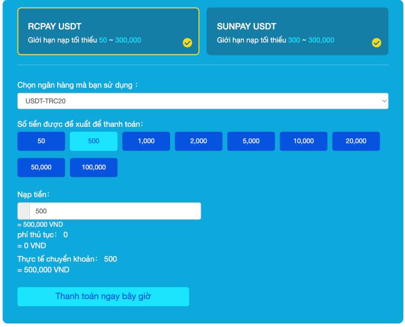 Hướng Dẫn Nạp Tiền F8BET Các Bước Chi Tiết 6 nap usdt f8bet